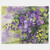 Schöne Blume der Wisteria Fleecedecke (Vorderseite (Horizontal))