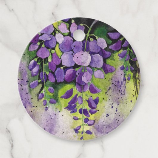 Schöne Blume der Wisteria Geschenkanhänger (Vorderseite)