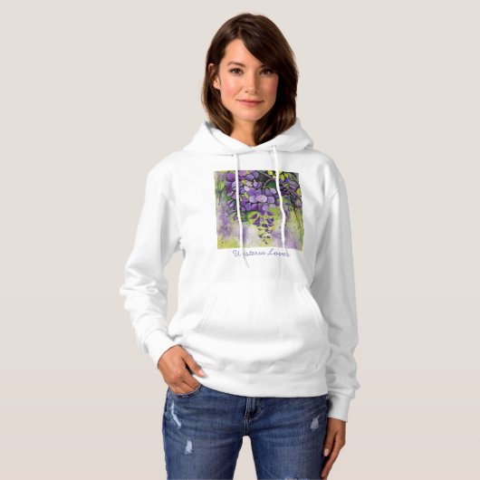 Schöne Blume der Wisteria Hoodie (Vorne ganz)