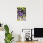 Schöne Blume der Wisteria Poster (Heimbüro)