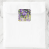 Schöne Blume der Wisteria Quadratischer Aufkleber (Tasche)