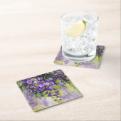 Schöne Blume der Wisteria Rechteckiger Pappuntersetzer (Vor Ort)