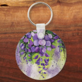 Schöne Blume der Wisteria Schlüsselanhänger (Vorderseite)