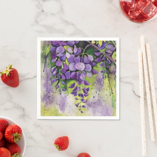 Schöne Blume der Wisteria Serviette (Beispiel)