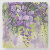 Schöne Blume der Wisteria Steinuntersetzer (Vorderseite)