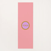 Schöne Blume des Lebens auf Coral Pink Yoga Mat Yogamatte (Rückseite)