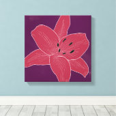 Schöne Blume Design Lily Nr. 2 Leinwanddruck (Insitu (Holzboden))