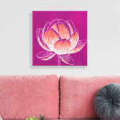 Schöne Blume Design Lotus Nr. 2 Leinwanddruck (Insitu (Wohnzimmer))