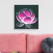 Schöne Blume Design Lotus Nr. 3 Leinwanddruck (Insitu (Wohnzimmer))