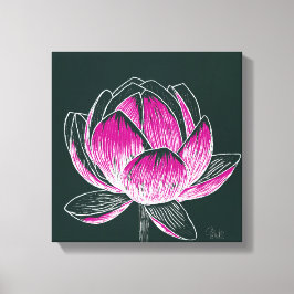 Schöne Blume Design Lotus Nr. 3 Leinwanddruck