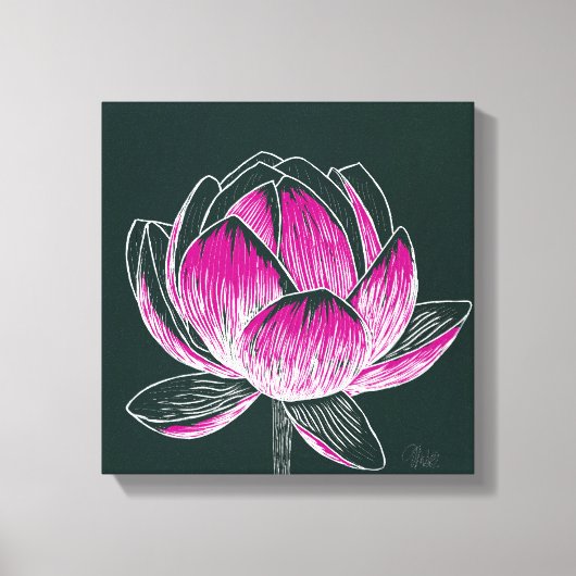 Schöne Blume Design Lotus Nr. 3 Leinwanddruck (Vorderseite)