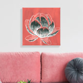 Schöne Blume Design Lotus Nr. 4 Leinwanddruck (Insitu (Wohnzimmer))