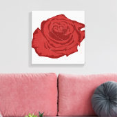 Schöne Blume Design Rose Nr. 1 Leinwanddruck (Insitu (Wohnzimmer))
