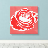 Schöne Blume Design Rose Nr. 3 Leinwanddruck (Insitu (Holzboden))