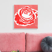 Schöne Blume Design Rose Nr. 3 Leinwanddruck (Insitu (Wohnzimmer))