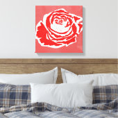 Schöne Blume Design Rose Nr. 3 Leinwanddruck (Insitu (Schlafzimmer))