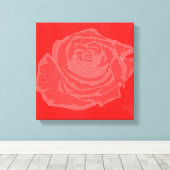 Schöne Blume Design Rose Nr. 4 Leinwanddruck (Insitu (Holzboden))