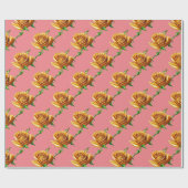 Schöne Blume, die goldene Rose Geschenkpapier (Flach)