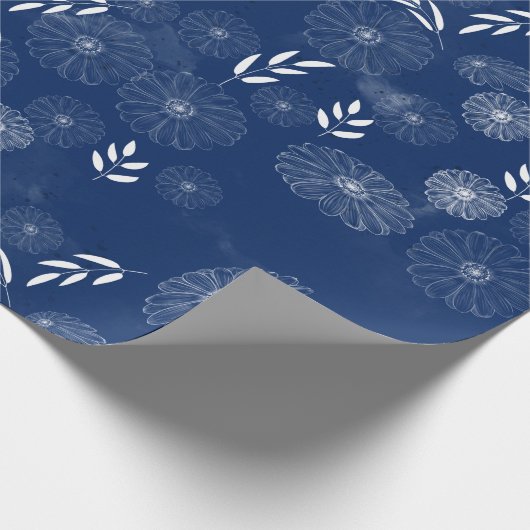 Schöne Blume Doodles Muster Geschenkpapier (Ecke)