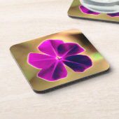 Schöne Blume Druck harter Kunststoff Untersetzer (Linke Seite)