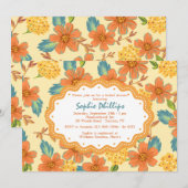 Schöne Blume Einladung (Vorne/Hinten)