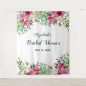 Schöne Blume Elegantes Brautparty Hintergrund Wandteppich (Vorderseite)