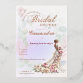 Schöne Blume Feminine Bridal Dusche Einladung (Vorderseite)