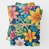 Schöne Blume, floral Gemustert Geschenkpapier Set (Beispiel)