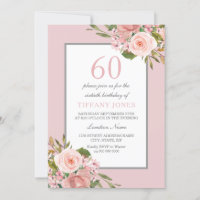 Schöne Blume Frauen 60. Geburtstagsparty einladen