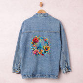 Schöne Blume Friedenszeichen Jeansjacke (Hangar)