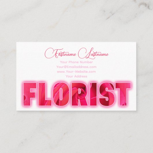 Schöne Blume für Floristen und Gartenexperten Visitenkarte (Rückseite)