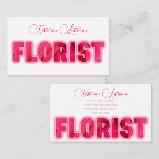 Schöne Blume für Floristen und Gartenexperten Visitenkarte (Vorne/Hinten)