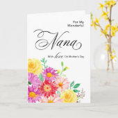 Schöne Blume für Nana am Muttertag Karte (Gelbe Blume)