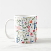 Schöne Blume Garten nahtlos Muster Kaffeetasse (Links)