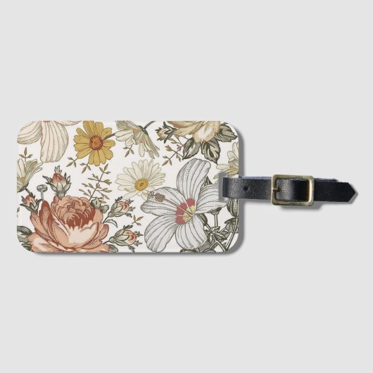 Schöne Blume Gepäckanhänger (Vorderseite (Horizontal))