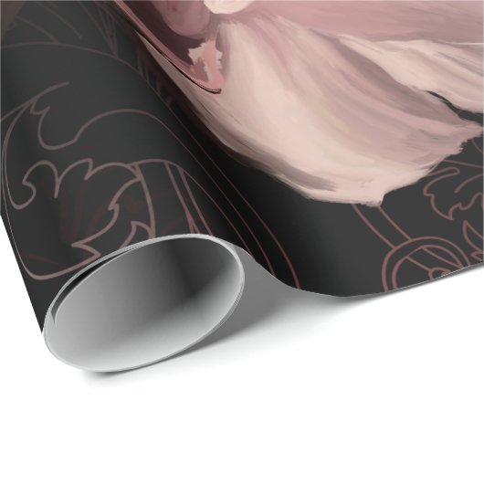 Schöne Blume Geschenkpapier (Rolleneckpunkt)