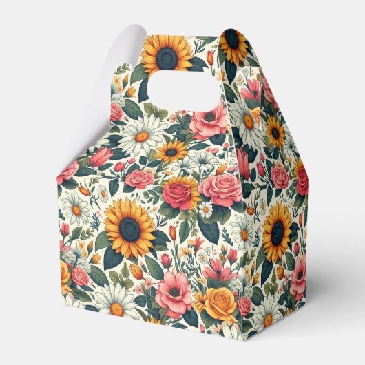 Schöne Blume Geschenkschachtel (Rückseite)