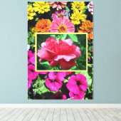 Schöne Blume gesteppte Canvas Print Leinwanddruck (Insitu (Holzboden))