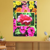 Schöne Blume gesteppte Canvas Print Leinwanddruck (Insitu (Wohnzimmer))