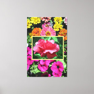 Schöne Blume gesteppte Canvas Print Leinwanddruck