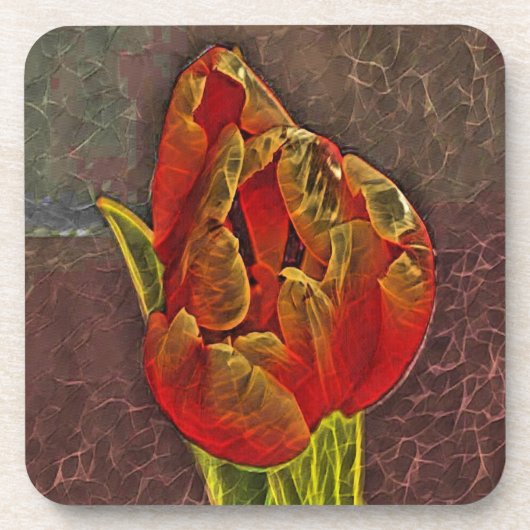 Schöne Blume Getränkeuntersetzer (Vorderseite)