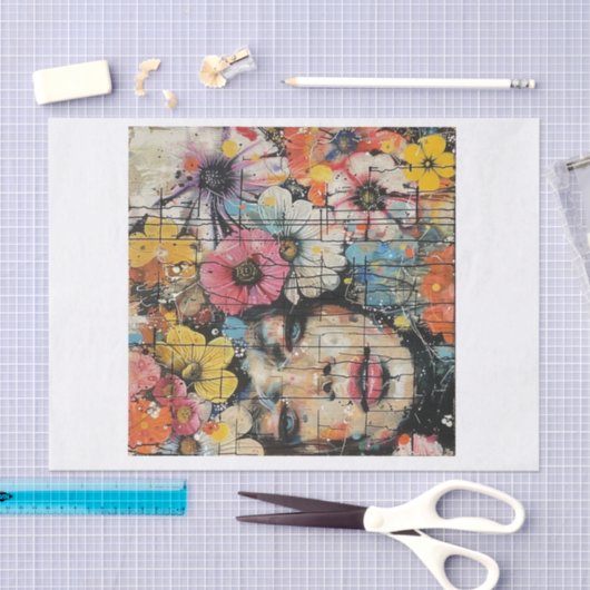 Schöne Blume Girls2 Seidenpapier (Handwerk)