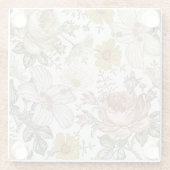 Schöne Blume Glasuntersetzer (Rückseite)