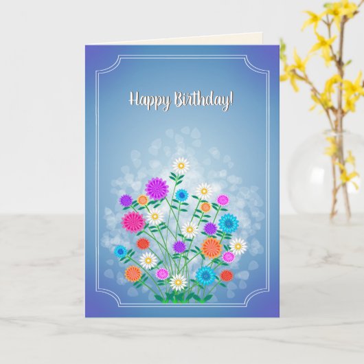 Schöne Blume glücklich zum Geburtstag Karte (Gelbe Blume)