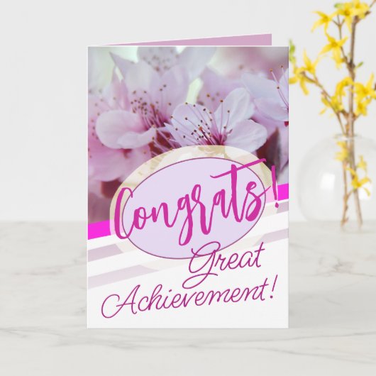 Schöne Blume Glückwünsche für große Errungenschaft Karte (Gelbe Blume)