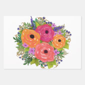 Schöne Blume | Große Aquarellblume Geschenkpapier Set (Vorderseite 2)
