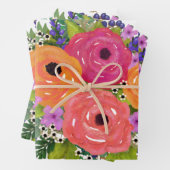 Schöne Blume | Große Aquarellblume Geschenkpapier Set (Beispiel)