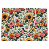 Schöne Blume Große Geschenktüte (Rückseite)