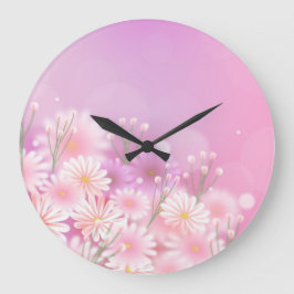 schöne Blume Große Wanduhr