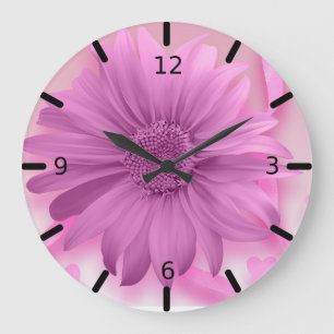 Schöne Blume - Große Wanduhr